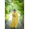 Women's Faux_Banarasi Lining Pattern Saree With Unstitched Blouse 5.5Mtr (Yellow) Women's Faux_Banarasi Lining Pattern Saree With Unstitched Blouse 5.5Mtr (Yellow)