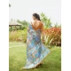 Women's Faux_Tussar Kalamkari_Print Saree With Unstitched Blouse 5.5Mtr (Brown)