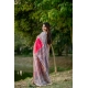 Women's Faux_Tussar Geometric_Print Saree With Unstitched Blouse 5.5Mtr (Pink)