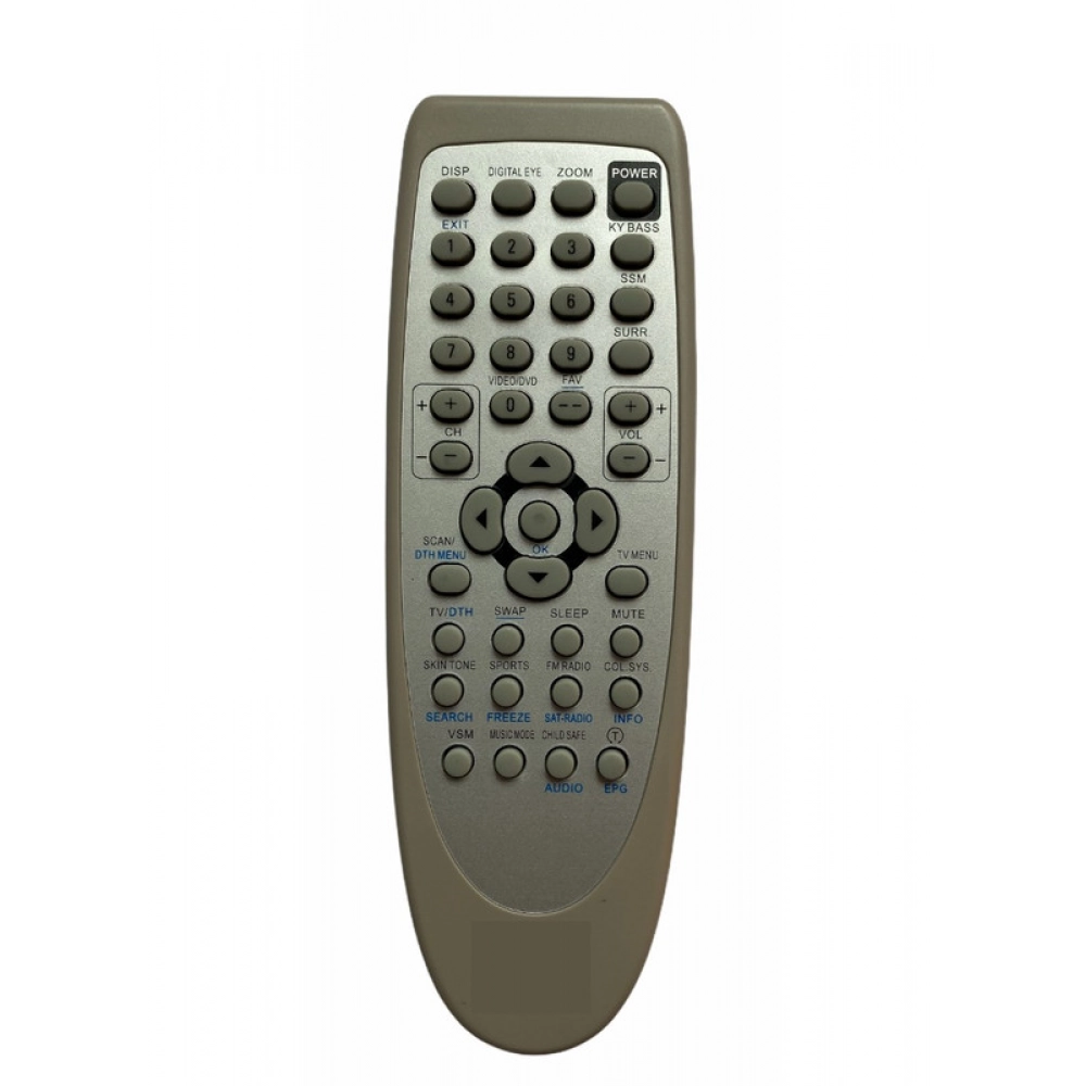 Ecomoye CRT TV Remote No. 115, Compatible/Replacement for Onida TV Remote Control, Grey (Exactly Same Remote will Only Work)