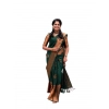 Women's Soft Lichi Silk Printed Saree With Unstitched Blouse 5.5Mtr (Green) Women's Soft Lichi Silk Printed Saree With Unstitched Blouse 5.5Mtr (Green)