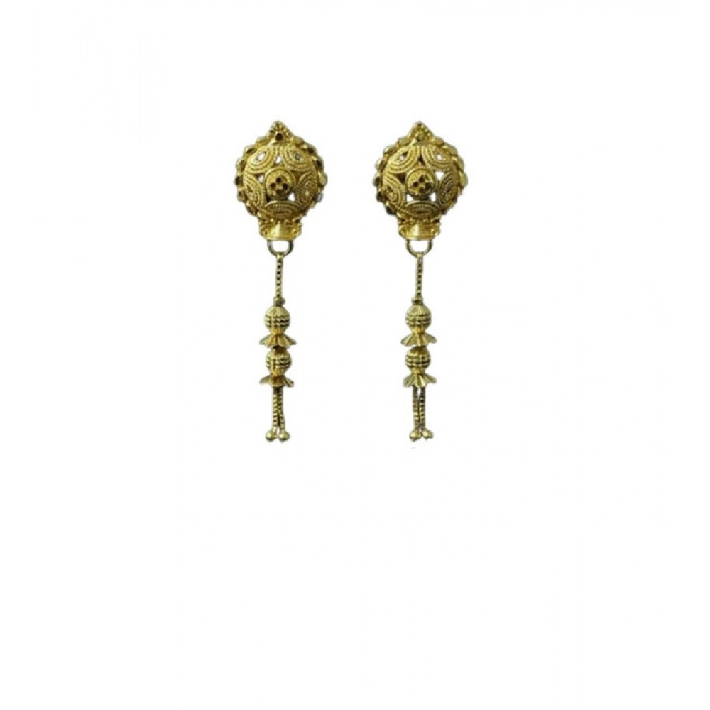 Women's Pack of_2 Brass Gold-Plated Earrings (Gold)