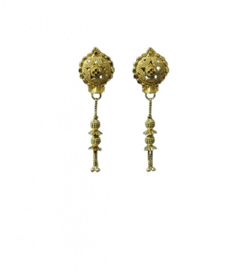 Women's Pack of_2 Brass Gold-Plated Earrings (Gold)