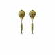 Women's Pack of_2 Brass Gold-Plated Earrings (Gold)