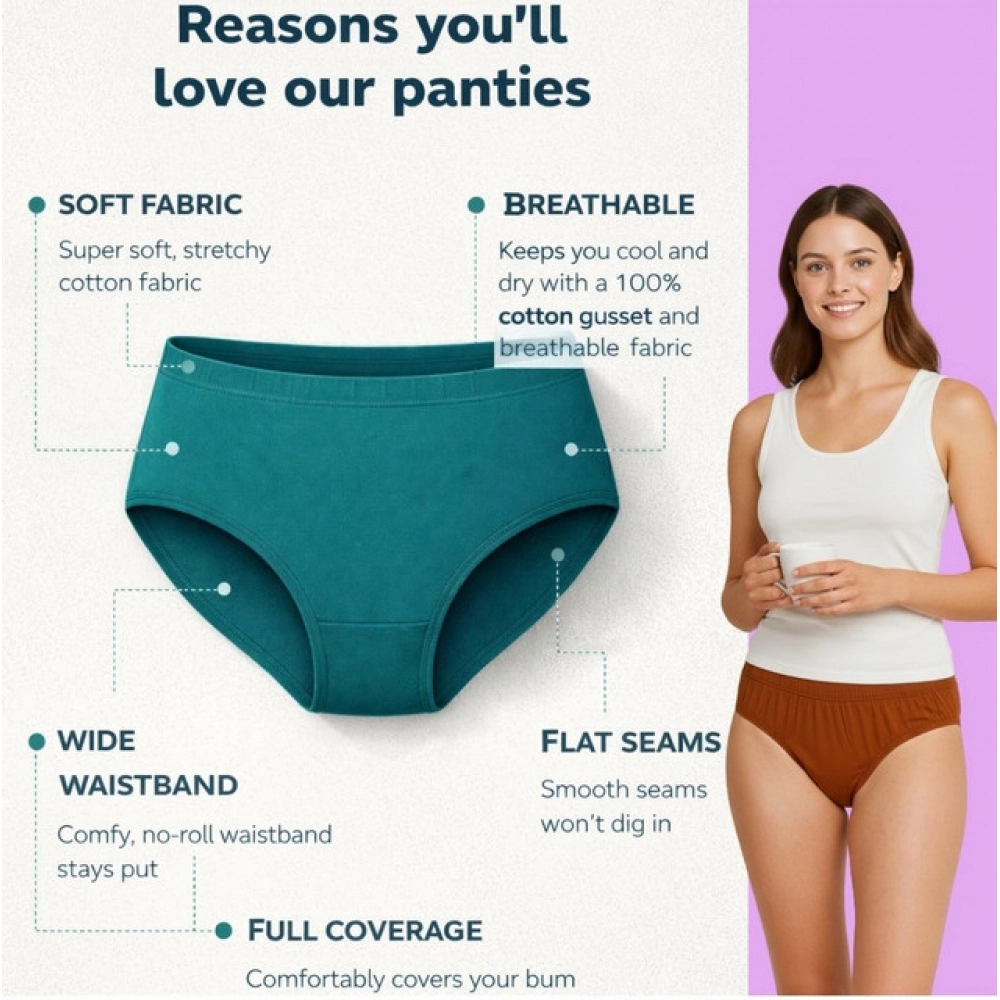 Pack of_9 Women's Cotton Solid Hipster Panty (Multicolor) Pack of_9 Women's Cotton Solid Hipster Panty (Multicolor)