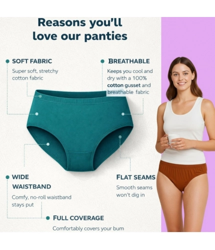Pack of_9 Women's Cotton Solid Hipster Panty (Multicolor)