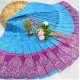Women's Soft Silk Printed Saree With Unstitched Blouse 5.5Mtr (Sky Blue)