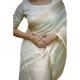 Women's Faux_Banarasi Lining Pattern Saree With Unstitched Blouse 5.5Mtr (Off_White) Women's Faux_Banarasi Lining Pattern Saree With Unstitched Blouse 5.5Mtr (Off_White)