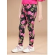 Girl's Cotton Lycra Floral Elasticated Jeggings (Black-Pink) Girl's Cotton Lycra Floral Elasticated Jeggings (Black-Pink)