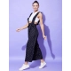 Women's Rayon Pinafore Shoulder Straps Jumpsuit (Black) Women's Rayon Pinafore Shoulder Straps Jumpsuit (Black)