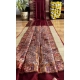 Women's Tussar Silk Madhubani Saree With Unstitched Blouse 5.5Mtr (Maroon)