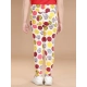 Girl's Cotton Lycra Floral Elasticated Jeggings (Multicolor) Girl's Cotton Lycra Floral Elasticated Jeggings (Multicolor)