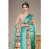 Women's Cotton Silk Printed Saree With Unstitched Blouse 5.5Mtr (Sky Blue) Women's Cotton Silk Printed Saree With Unstitched Blouse 5.5Mtr (Sky Blue)