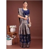 Women's Banarasi Silk Printed Saree With Unstitched Blouse 5.5Mtr (Navy Blue) Women's Banarasi Silk Printed Saree With Unstitched Blouse 5.5Mtr (Navy Blue)