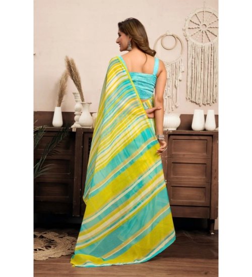 Women's Linen Cotton Printed Ready To Wear With Pocket Saree With Unstitched Blouse 5.5 Mtr (Light_Aqua_Blue) Women's Linen Cotton Printed Ready To Wear With Pocket Saree With Unstitched Blouse 5.5 Mtr (Light_Aqua_Blue)