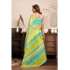 Women's Linen Cotton Printed Ready To Wear With Pocket Saree With Unstitched Blouse 5.5 Mtr (Light_Aqua_Blue)
