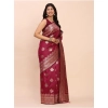 Women's Banarasi Silk Printed Saree With Unstitched Blouse 5.5Mtr (Magenta) Women's Banarasi Silk Printed Saree With Unstitched Blouse 5.5Mtr (Magenta)
