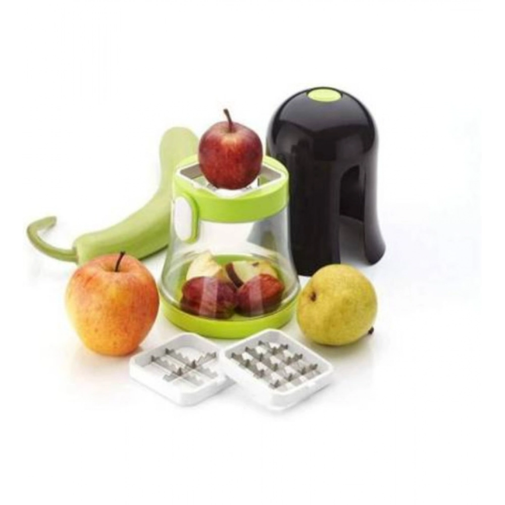 Stainless Steel Multifunction Vegetable Cutter Chipser Manual Quick Dicer Fruit Slicer Non-Skid Base Slicer and Cutter Grater (Color: Assorted )