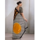 Women's Satin Crepe Printed Saree With Unstitched Blouse 5.5Mtr (Mustard)