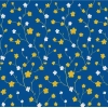 Microfiber Floral Printed Single Bedsheet with 1 Pillow Cover (Blue)