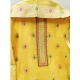 Women's Banarasi Silk Printed Unstitched Salwar Suit Material With Dupatta (Yellow, 3Mtrs)