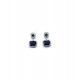 Women's Brass Silver Plated Drop Earrings (Blue) Women's Brass Silver Plated Drop Earrings (Blue)