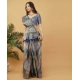 Women's Polyester Printed Saree With Unstitched Blouse 5.5 Mtr (Multicolor)