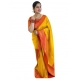 Women's Soft Lichi Silk Printed Saree With Unstitched Blouse 5.5Mtr (Mustard )