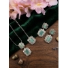 Women's Brass Silver Plated Pendant Set (Mint)