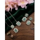 Women's Brass Silver Plated Pendant Set (Mint) Women's Brass Silver Plated Pendant Set (Mint)