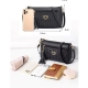 Women's PU Leather Zipper Sling Bag (Black) Women's PU Leather Zipper Sling Bag (Black)