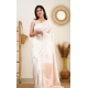 Women's Litchi silk Printed Saree With Unstitched Blouse (White) Women's Litchi silk Printed Saree With Unstitched Blouse (White)
