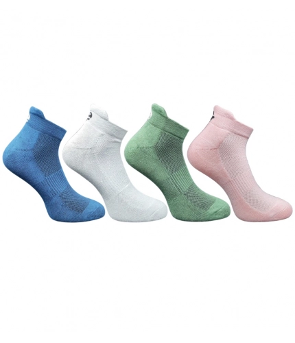 4_Pair Set Unisex Casual Cotton Printed Ankle Length Socks (Multicolor)