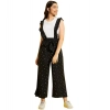 Girl's Cotton Printed Sleeveless Dungaree (Black-White) Girl's Cotton Printed Sleeveless Dungaree (Black-White)