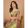 Women's Jacquard Saree With Unstitched Blouse 5.5Mtr (Multicolor)