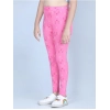 Girl's Cotton Lycra Printed Elasticated Leggings (Pink) Girl's Cotton Lycra Printed Elasticated Leggings (Pink)