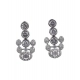 Women's Brass Silver Plated Necklace set (White)