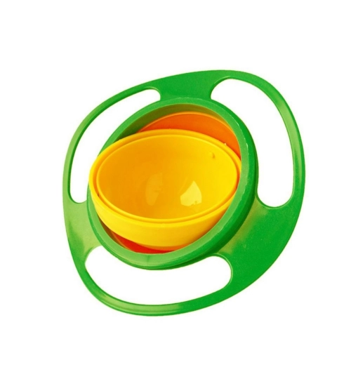 Pack Of 2_Gyro Bowl – Spill-Proof Rotating Fun Bowl for Kids (Color: Assorted )