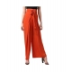 Women's Polyester Solid Smocked Trousers (Orange)
