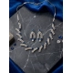 Women's Brass Silver Plated Necklace set (Blue) Women's Brass Silver Plated Necklace set (Blue)