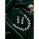 Women's Brass Silver Plated Necklace set (White) Women's Brass Silver Plated Necklace set (White)