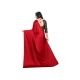 Women's Satin Solid Saree With Unstitched Blouse 5.5Mtr (Red)