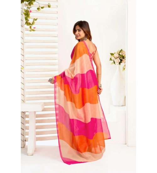 Women's Linen Cotton Printed Ready To Wear Saree With Unstitched Blouse 5.5 Mtr (Multicolor) Women's Linen Cotton Printed Ready To Wear Saree With Unstitched Blouse 5.5 Mtr (Multicolor)