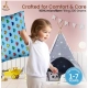 Soft Plush Printed Baby Infant Pillow for Kids Age 1 To 5 Years (Sky Blue)