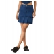 Women's Denim Washed Buttoned Skirt (Blue) Women's Denim Washed Buttoned Skirt (Blue)