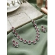 Women's Brass Silver Plated Necklace set (Red) Women's Brass Silver Plated Necklace set (Red)