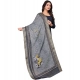 Women's chanderi silk  Printed Dupatta (Gray, Length: 2 Mtr)