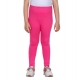 Girl's Cotton Lycra Solid Elasticated Leggings (Pink)