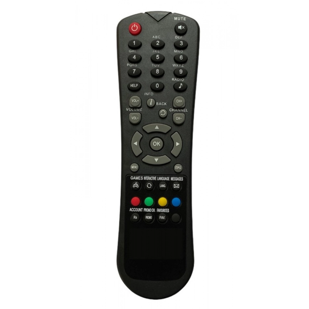 Ecomoye Set Top Box Remote No. 3, Compatible/Replacement for Hathway Set Top Box Remote Control, Black (Exactly Same Remote will Only Work)