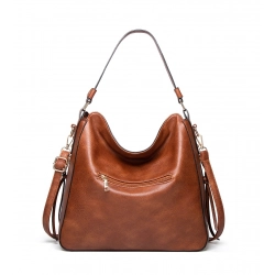 Women's PU Leather Zipper Handbag